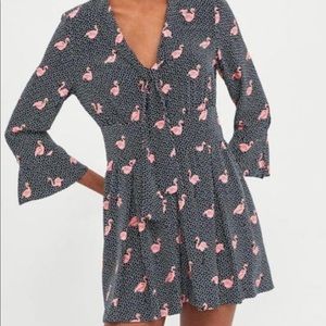 Zara flamingo printed playsuit / romper